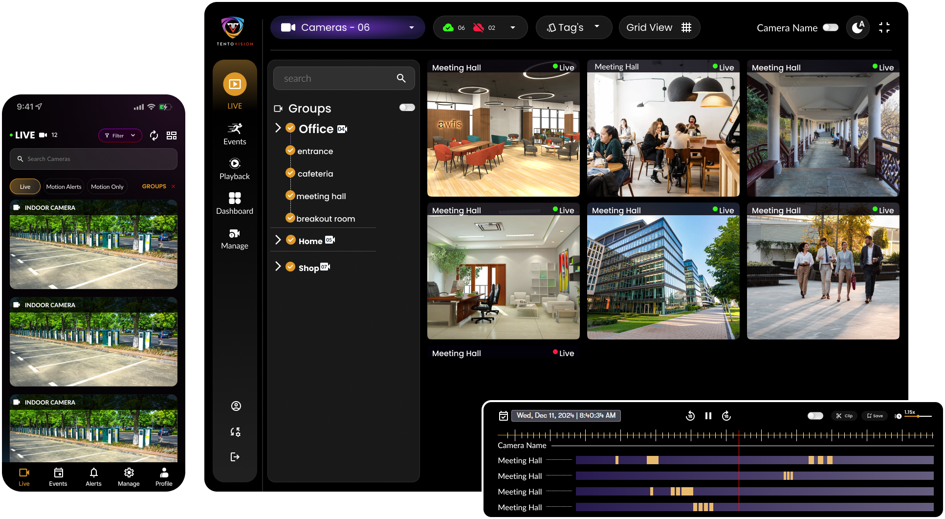Modern office meeting room with city view